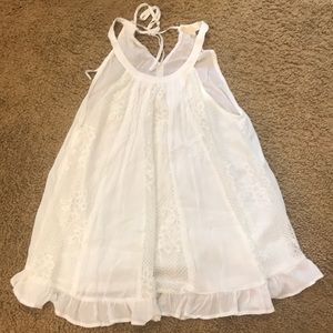 Boutique Bohemian Lace and Ruffle Top.